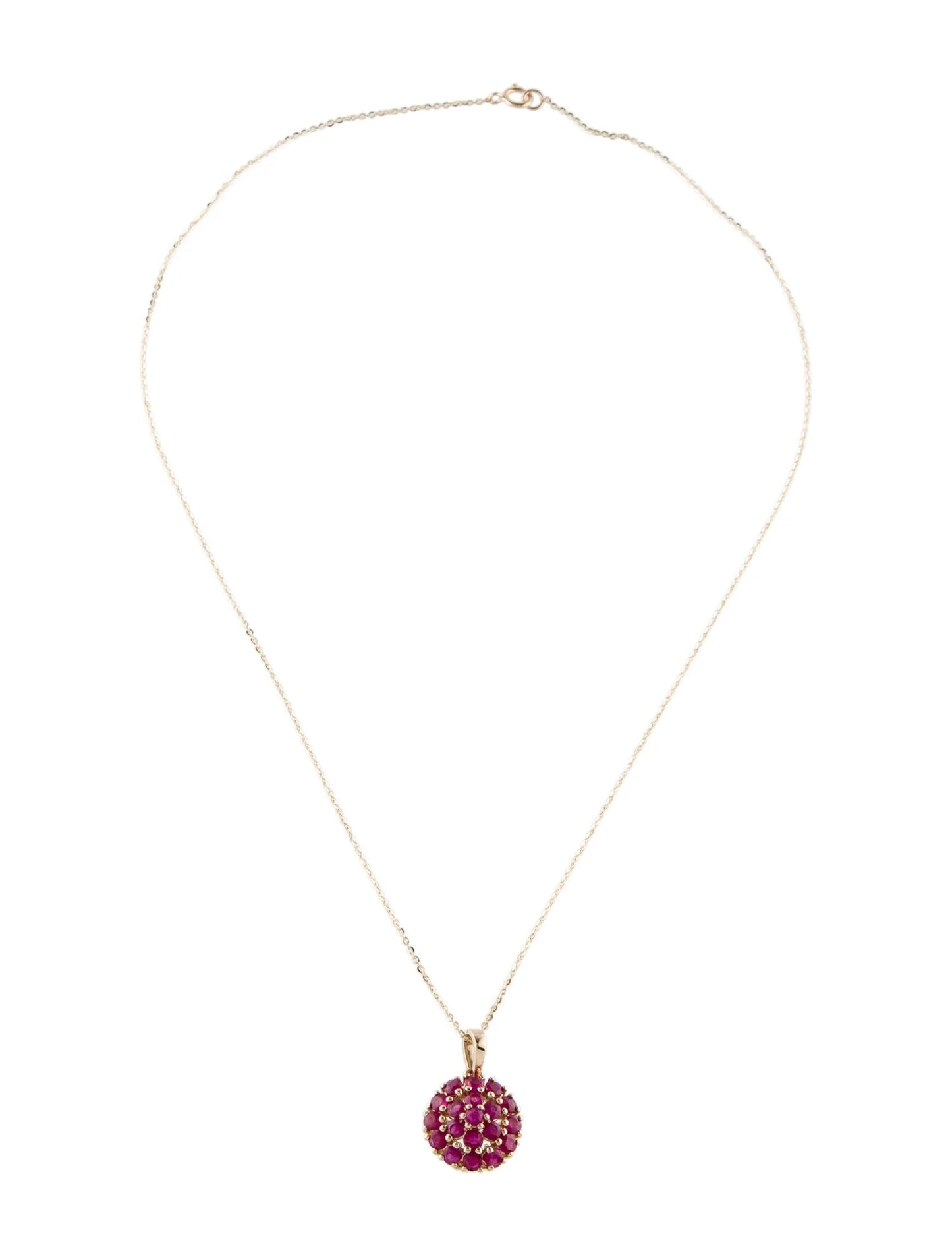 14K Ruby Pendant Necklace