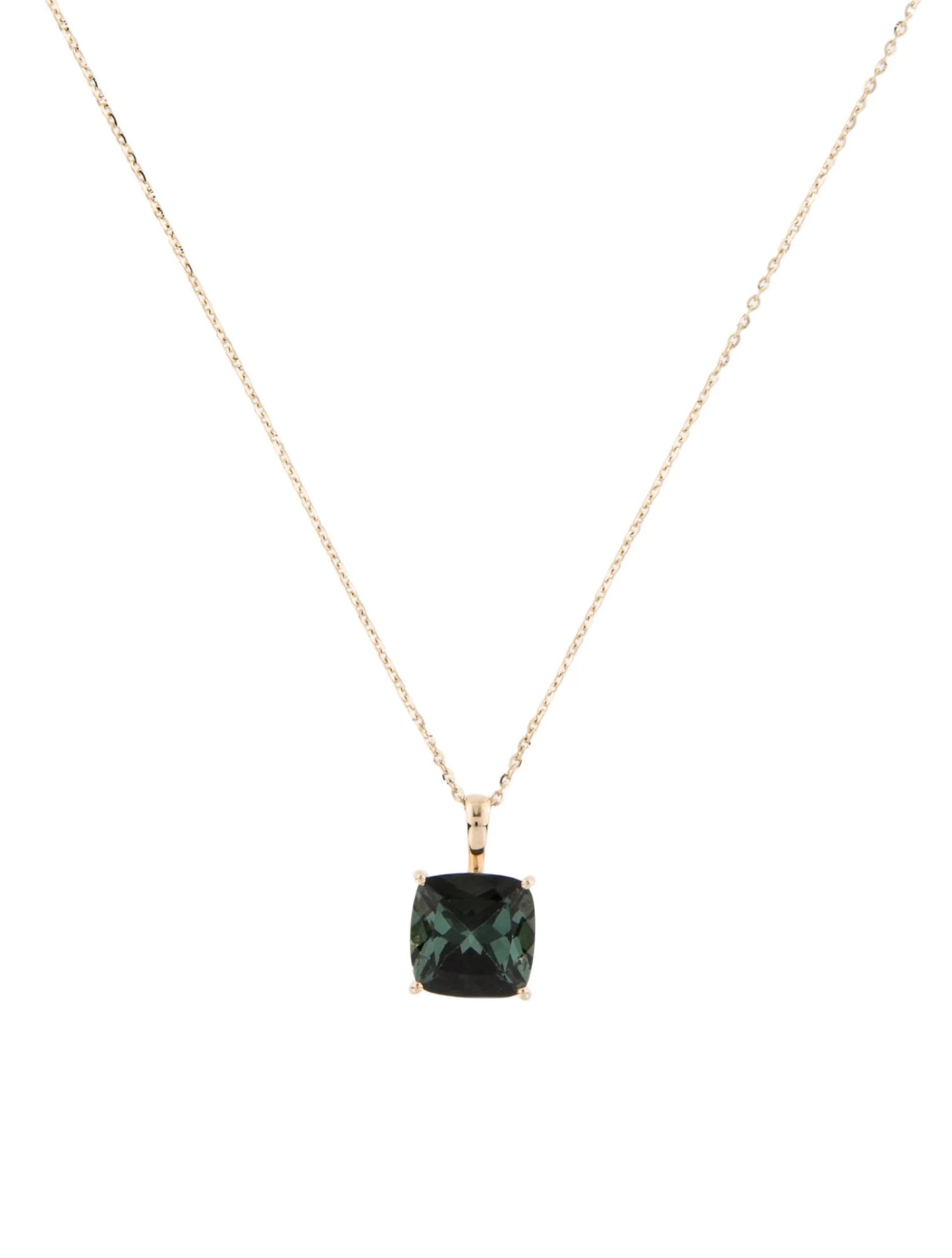 14K Tourmaline Pendant Necklace