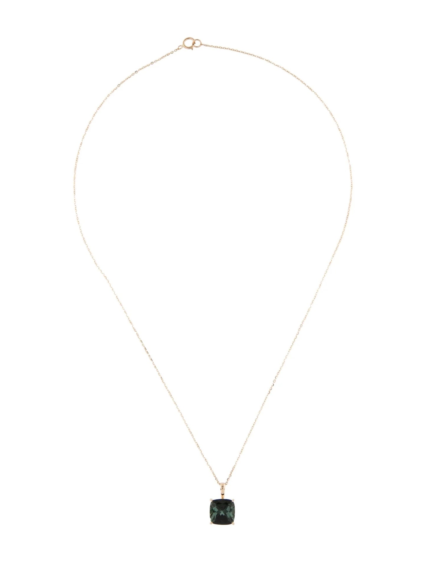 14K Tourmaline Pendant Necklace