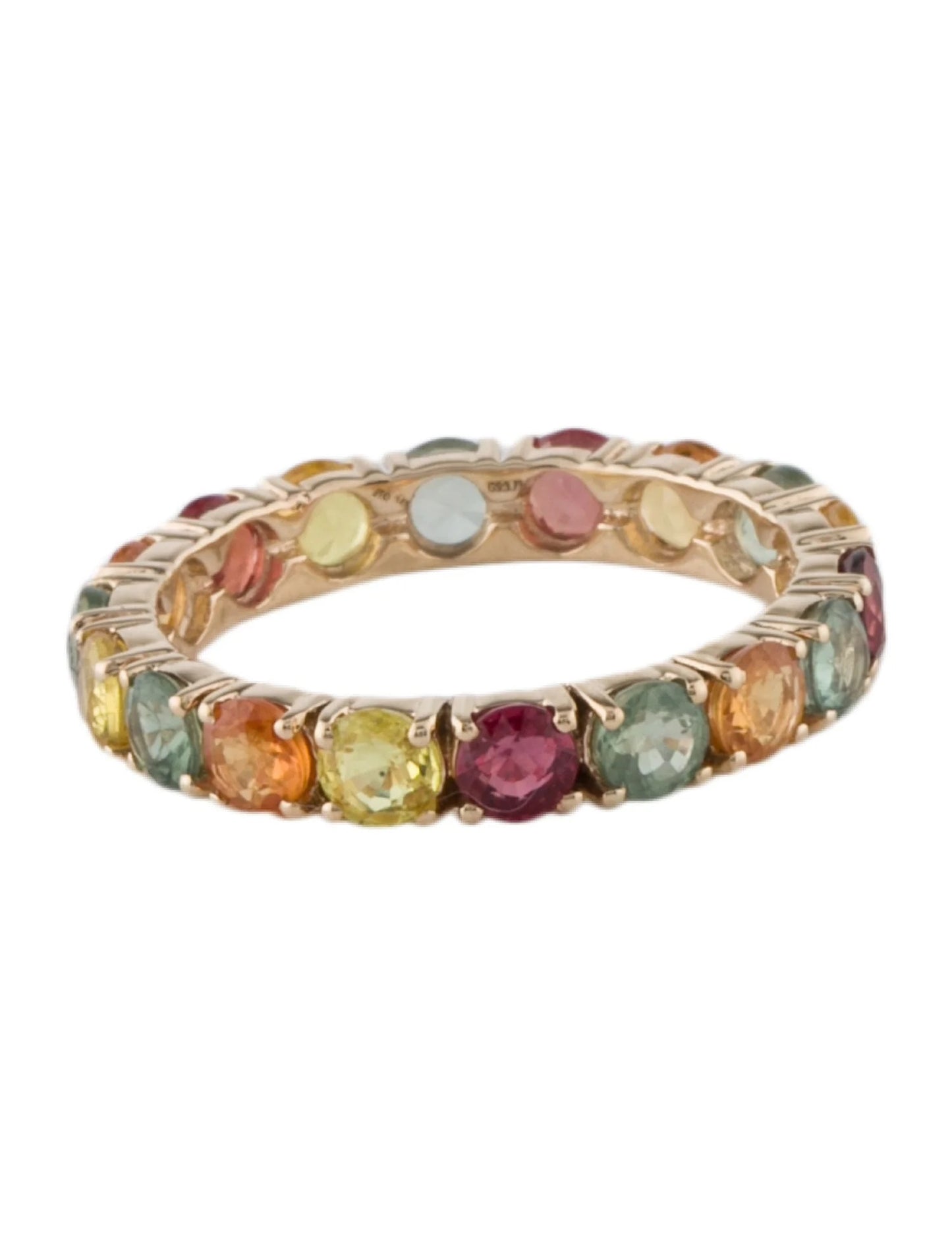 14K 3.73ctw Multi-Sapphire Eternity Band