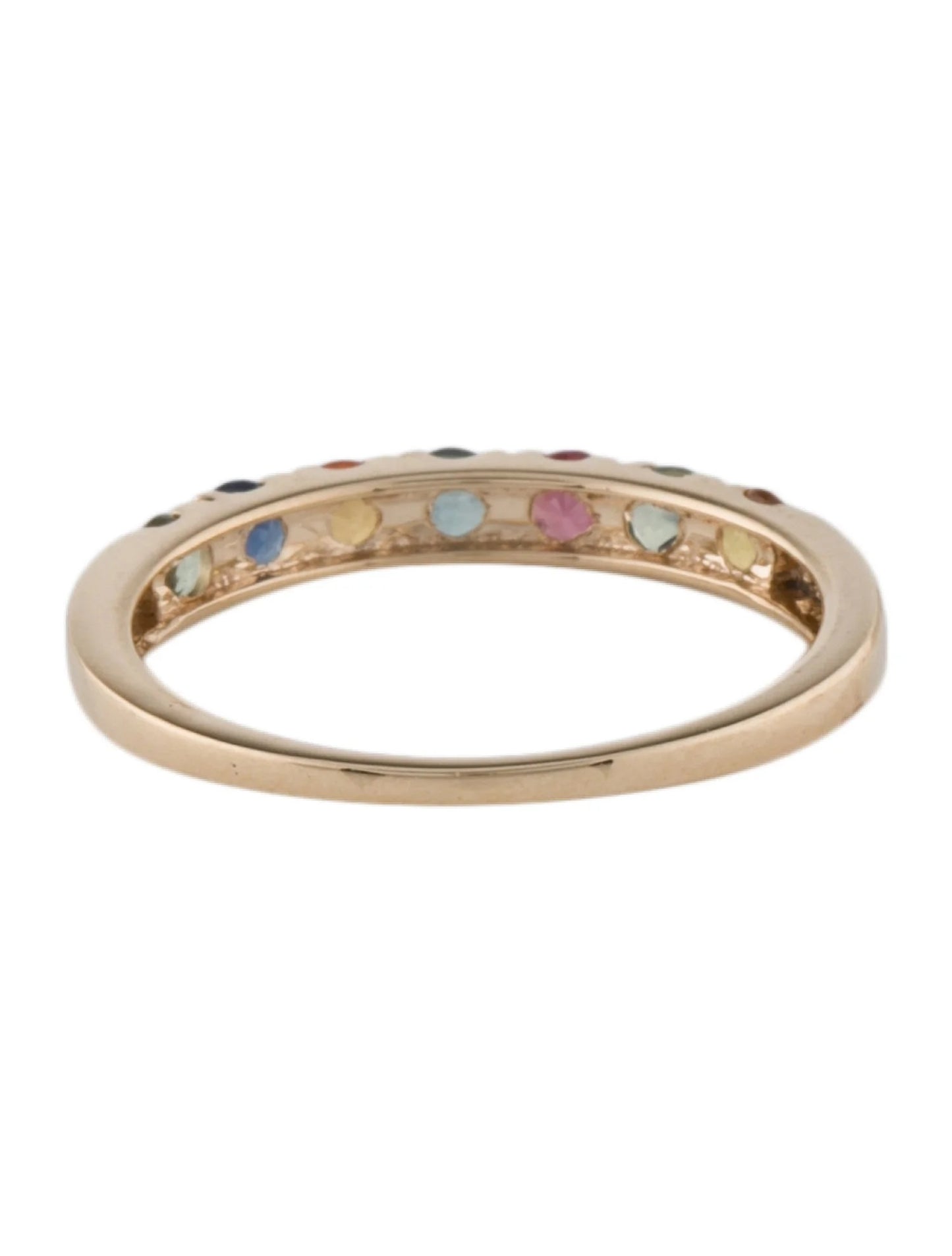 14K MultiSapphire Band