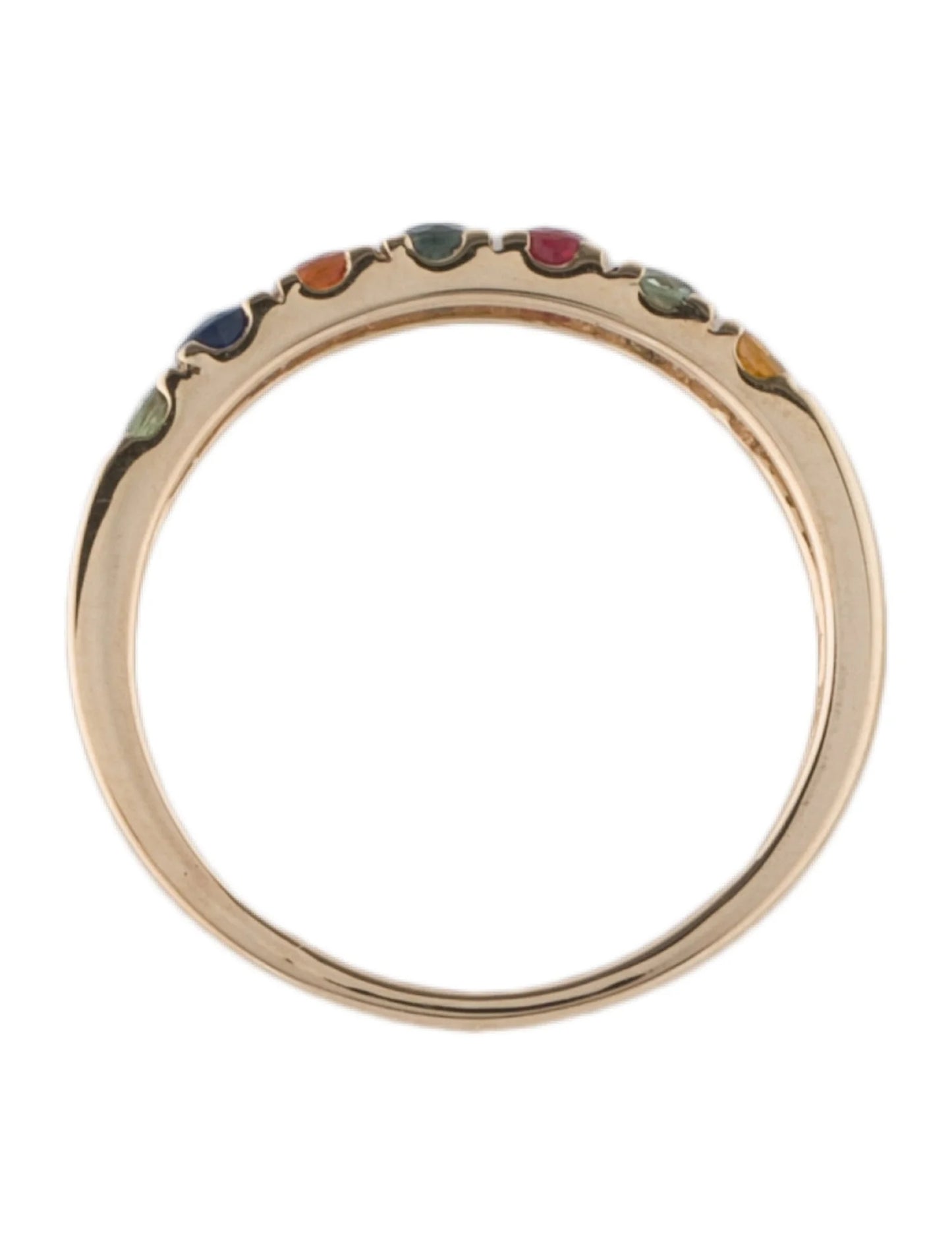 14K MultiSapphire Band