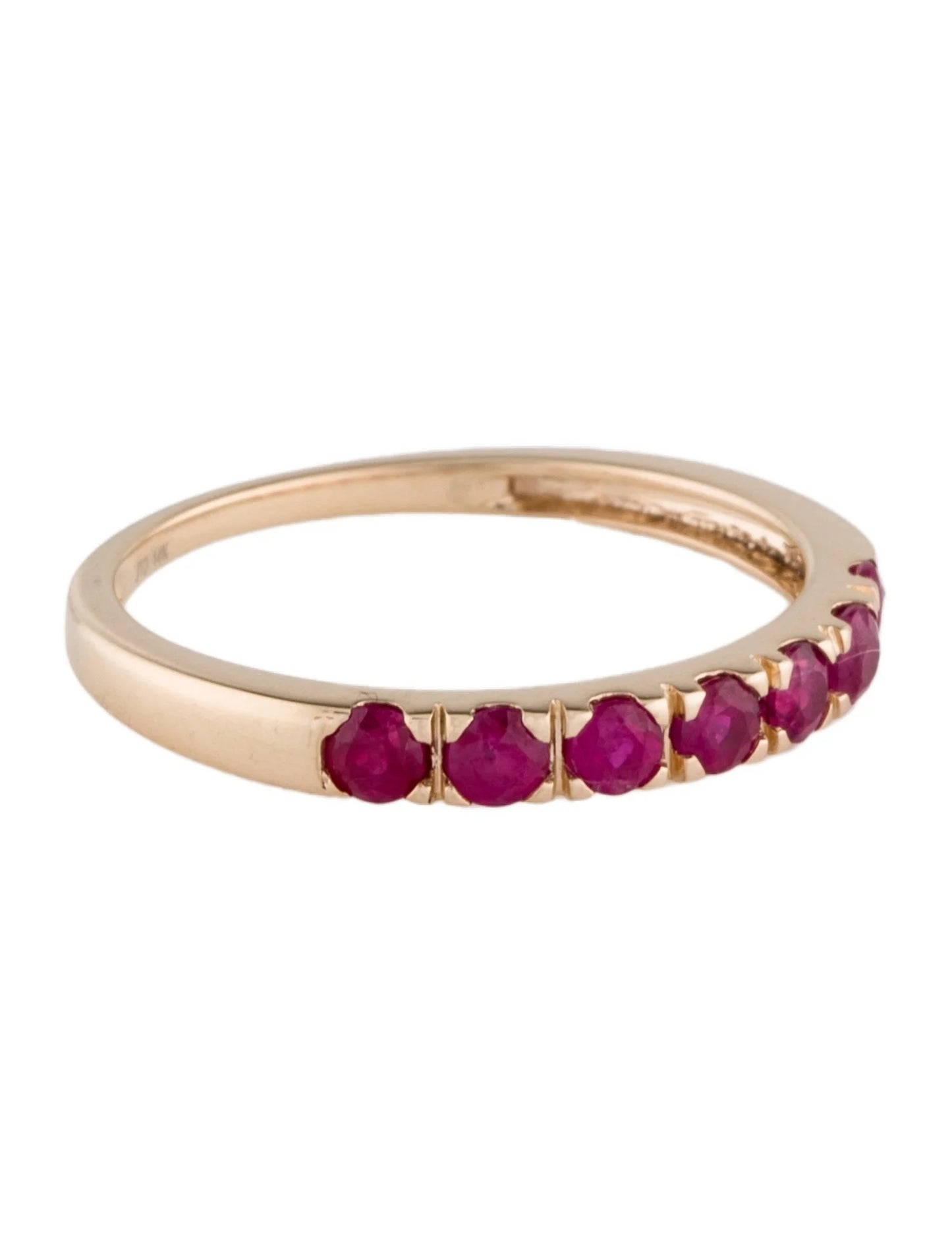 14K Ruby Thin Band