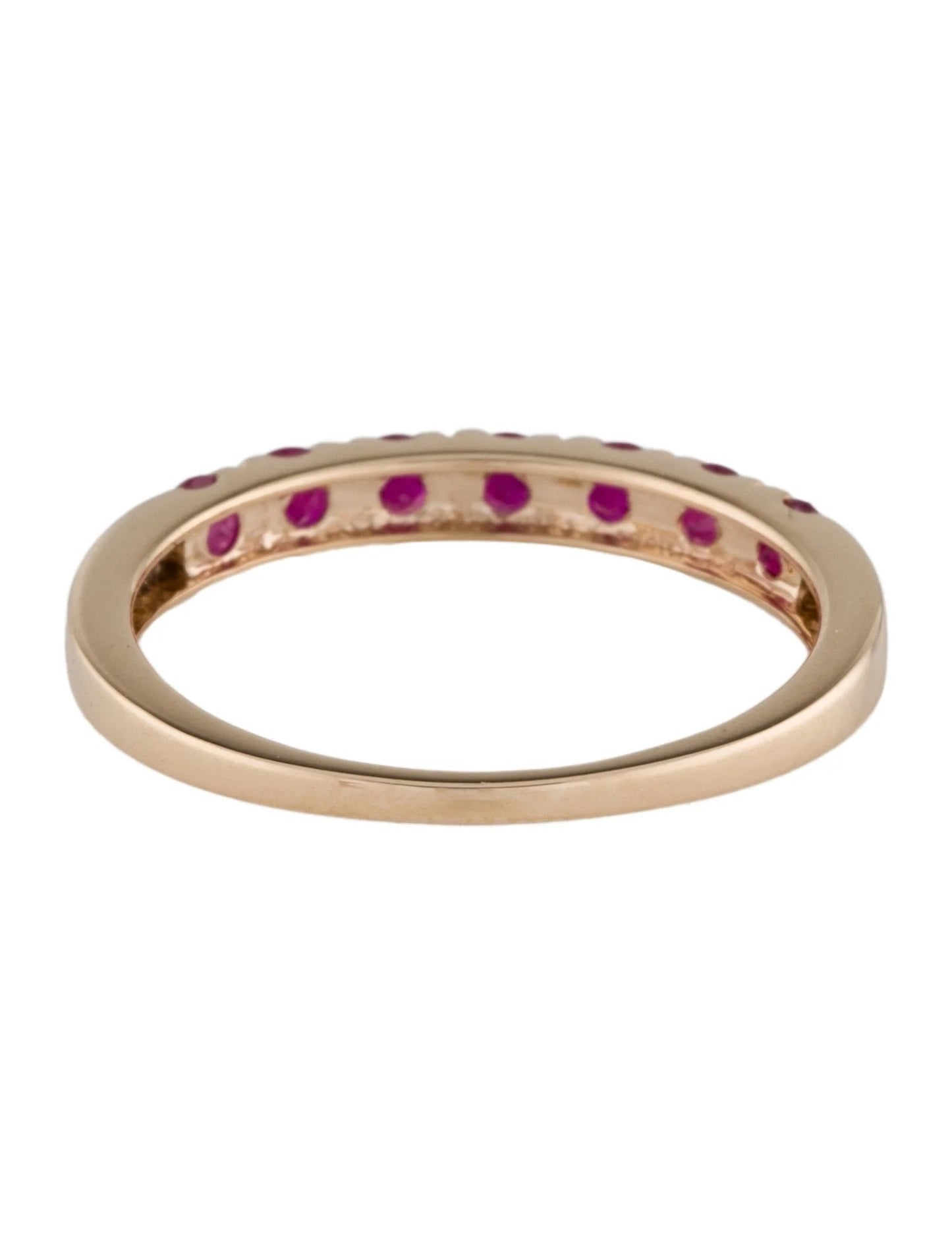 14K Ruby Thin Band