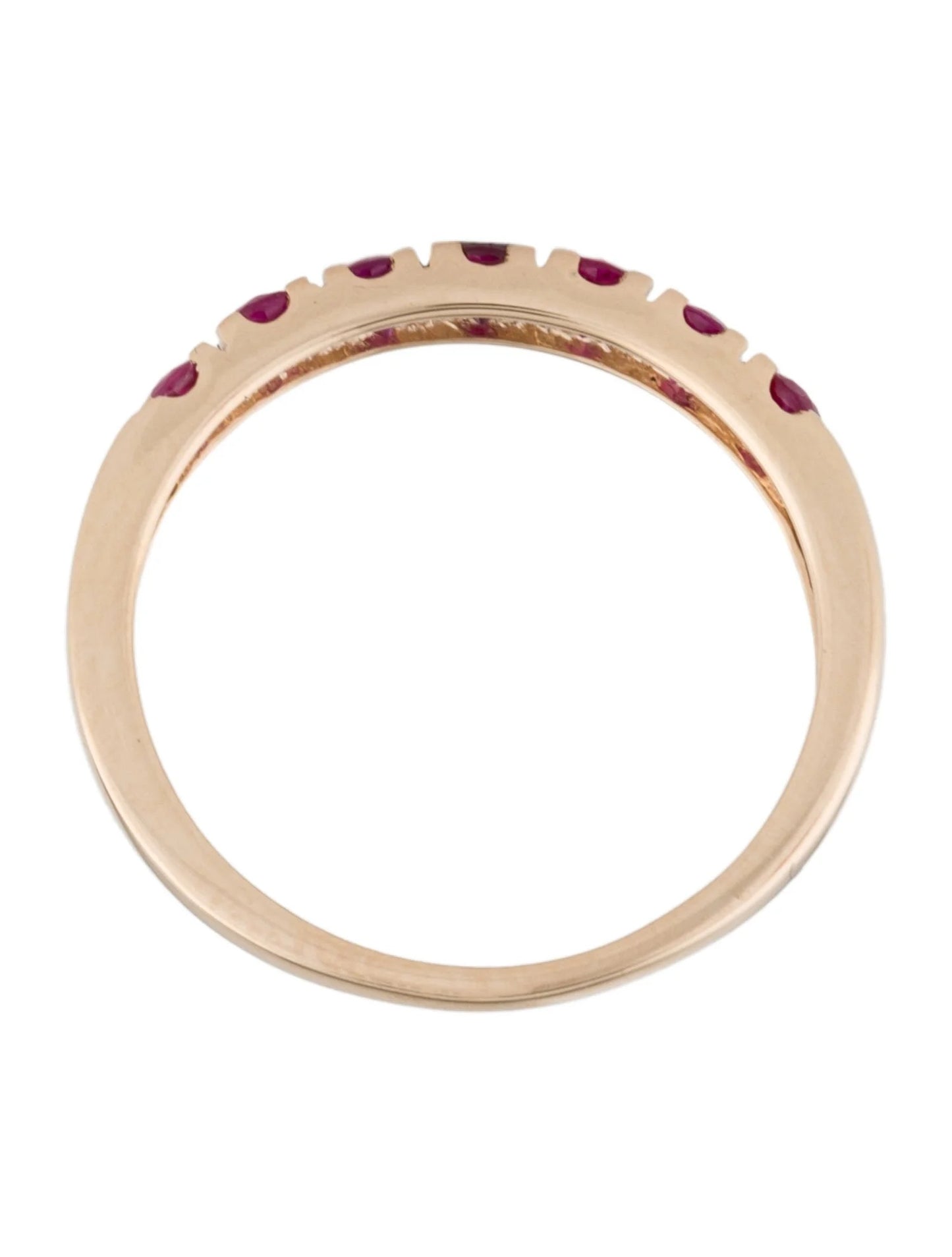 14K Ruby Thin Band