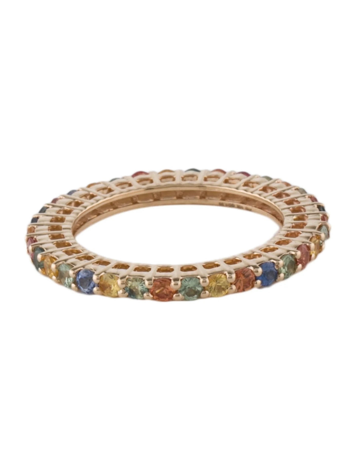 14K 1.38ctw Multi-Sapphire Eternity Band