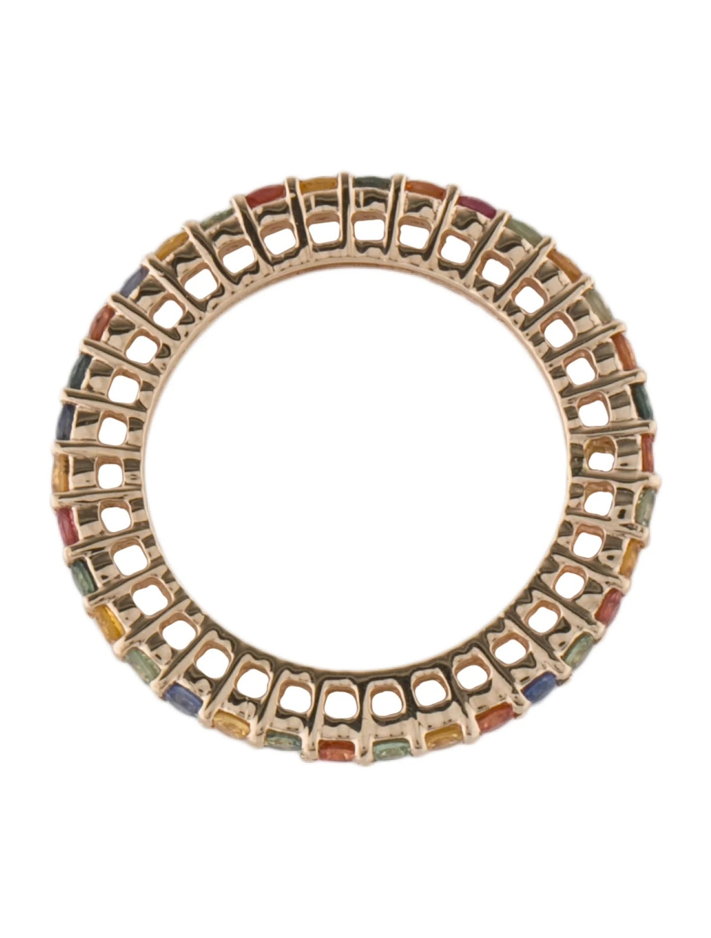 14K 1.38ctw Multi-Sapphire Eternity Band