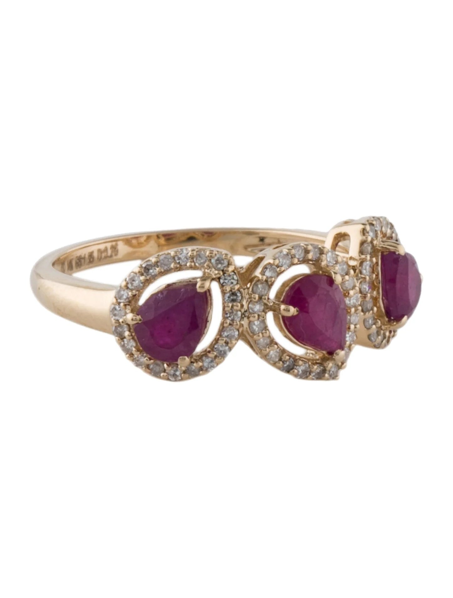 14K 1.35ctw Ruby & Diamond Cocktail Ring