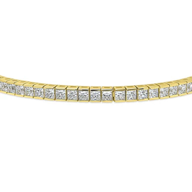 Bar Princess CZ Statement Tennis Bracelet in Sterling Silver