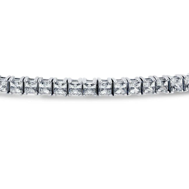 Princess CZ Statement Tennis Bracelet in Sterling Silver
