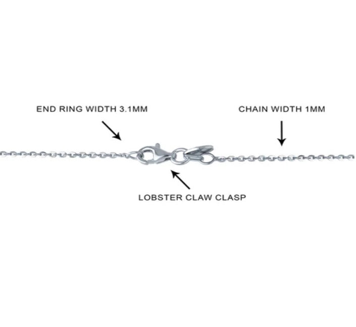 Italian Chain Necklace in Sterling Silver, 3 Piece