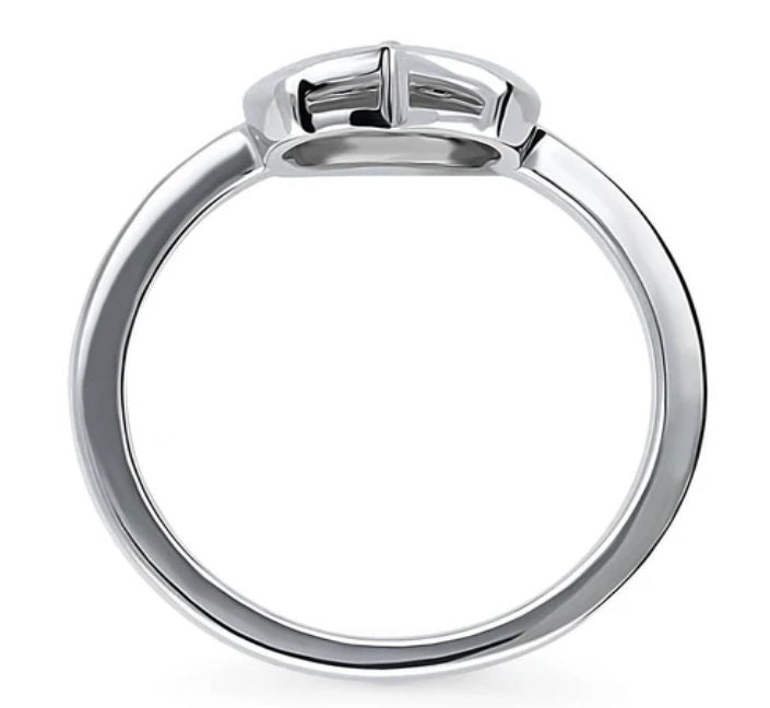 Owl CZ Ring in Sterling Silver