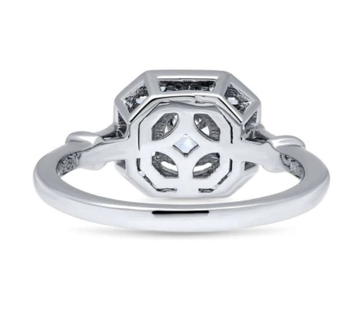 Art Deco CZ Ring in Sterling Silver