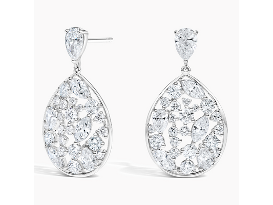 Frostbloom 18K White Gold Glacé Lab Grown Diamond Earrings 5 1/2 ctw