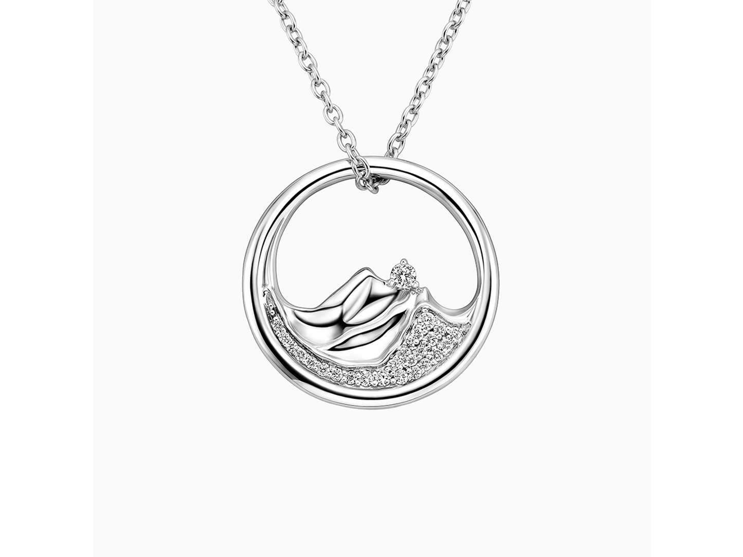Diamond Mountain Range Pendant Luxe Style 1/6 ctw