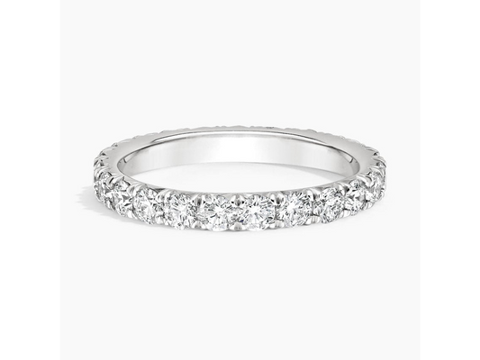 Radiant Splendor 18K White Gold Lab Diamond Eternity Ring 1 1/3 ctw