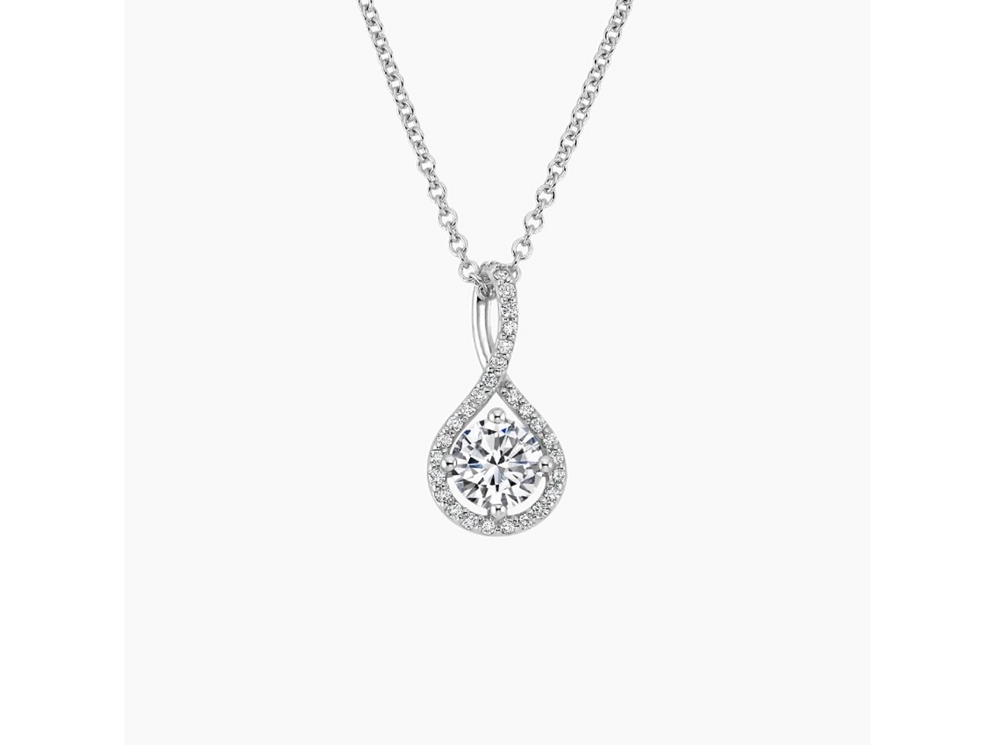 Dazzling Twist Diamond Pavé Twist Pendant