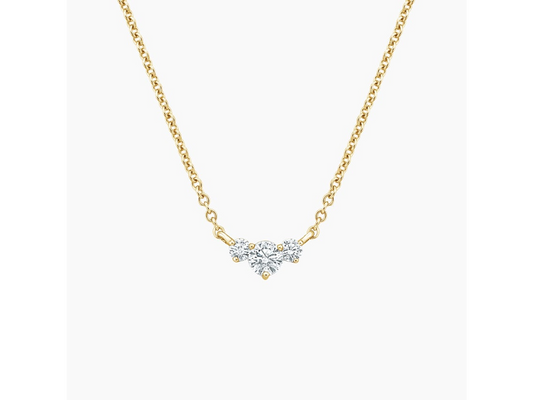 Chic Trio Lab Diamond Pendant (1/3 ctw) in 18K Yellow Gold