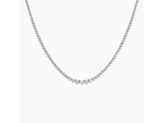 5 ctw 18K White Gold Diamond Graduated Necklace