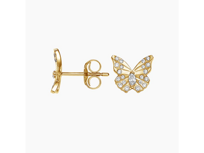Enchanted Wings 14K Yellow Gold Logan Hollowell Flutter Lab Diamond Stud Earrings