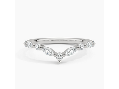 Dazzling Chevron Harmony 3/8 ctw Diamond Ring