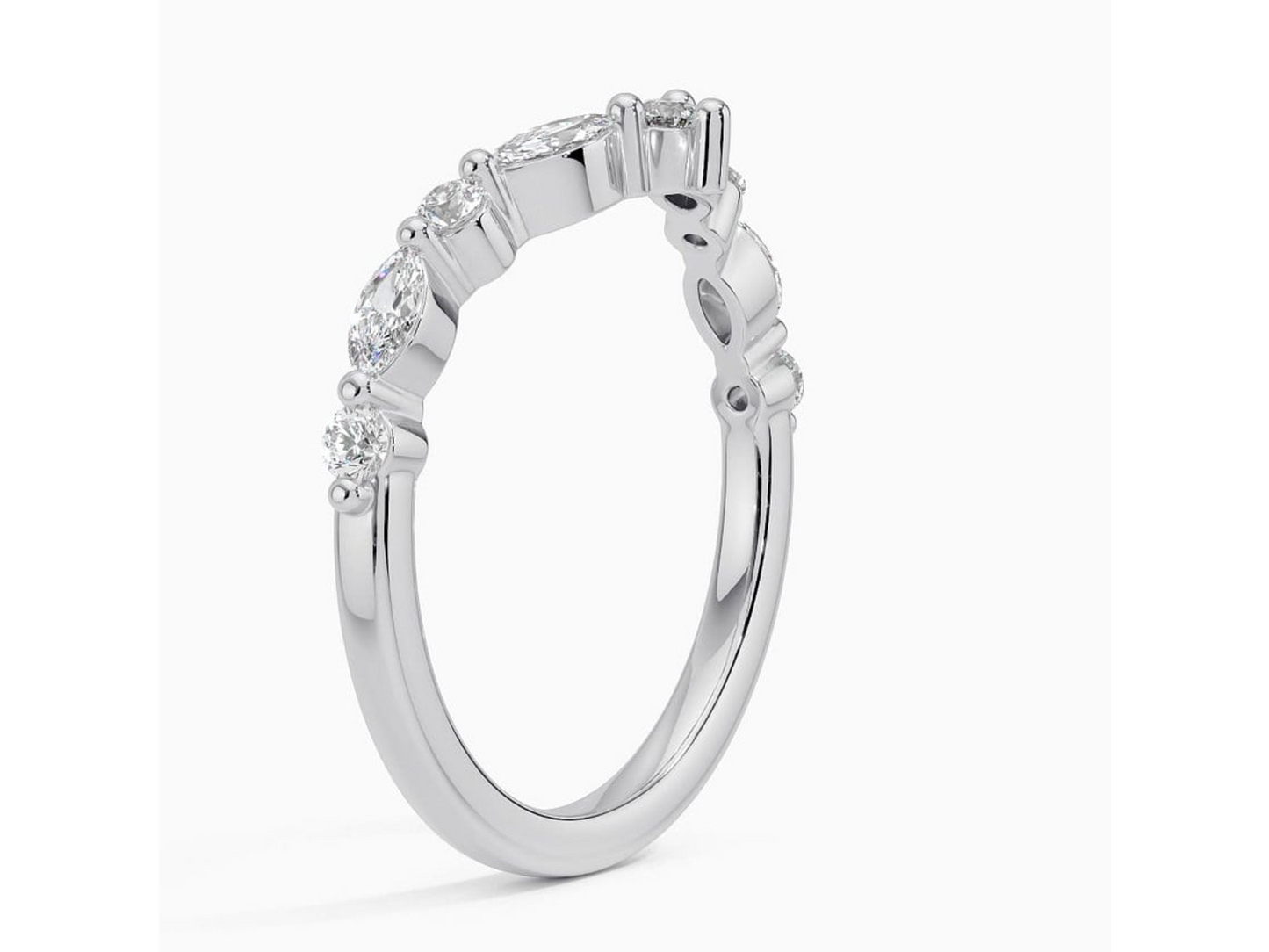 Dazzling Chevron Harmony 3/8 ctw Diamond Ring