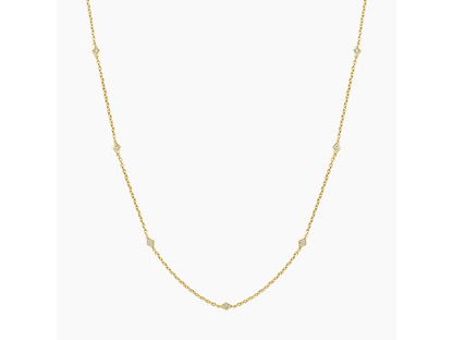 Kite-Shaped Diamond Pendant Necklace in 14K Yellow Gold