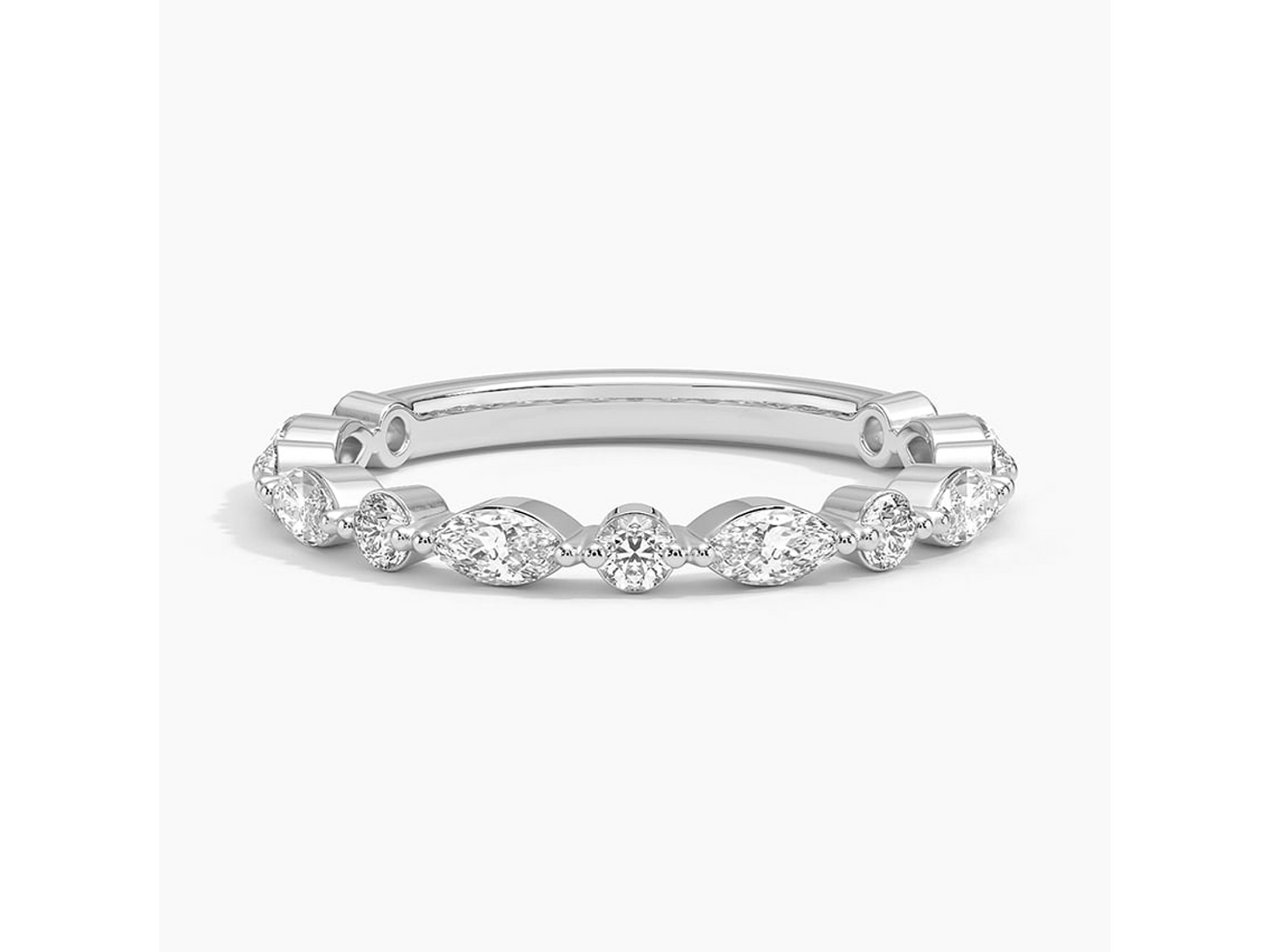 Chic Harmony 1/2 ctw Alternating Diamond Ring