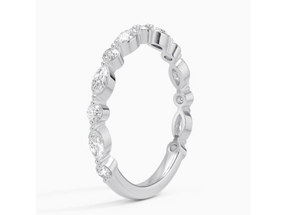 Chic Harmony 1/2 ctw Alternating Diamond Ring