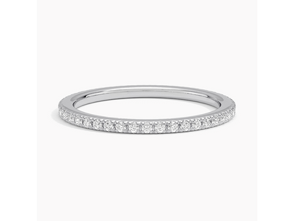 Petite Elegance 1/3 ctw Scalloped Pavé Diamond Ring