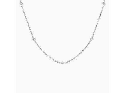 Dazzling Kite-Shaped Diamond Necklace