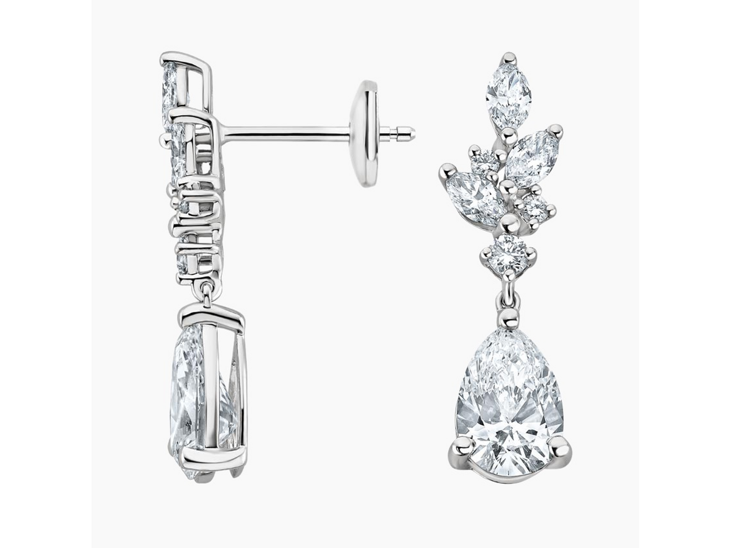 Spring Blossom 18K White Gold Primavera Lab Diamond Earrings 2 2/3 ctw