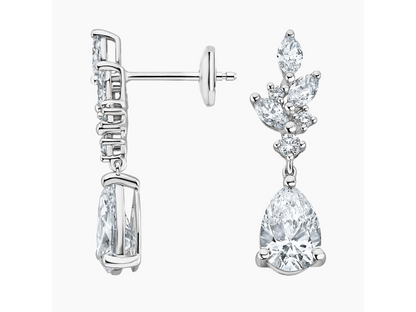 Spring Blossom 18K White Gold Primavera Lab Diamond Earrings 2 2/3 ctw