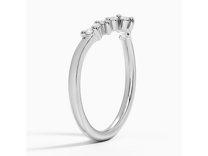 Curved Bliss 18K White Gold Diamond Ring 1/10 ctw
