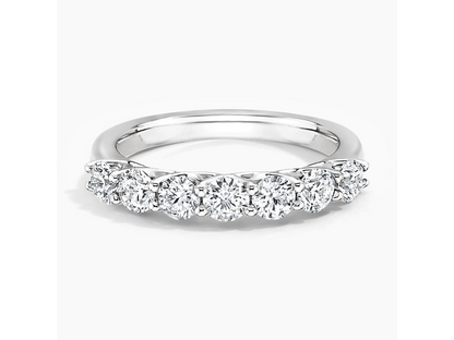 Dazzling Trellis 7 Stone Lab Diamond Ring 7/8 ctw in 18K White Gold