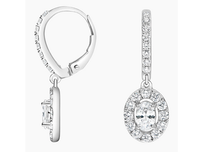 Regal Radiance Katherine Lab Diamond Halo Drop Earrings 2 ctw