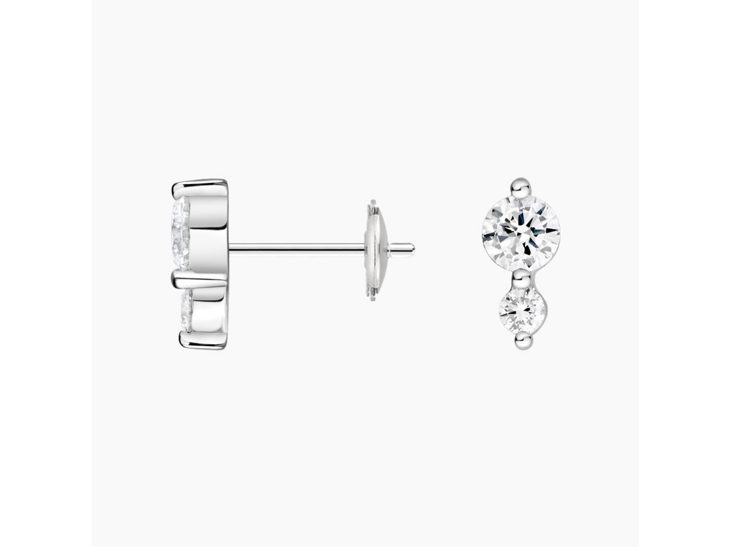 Timeless Elegance Marseille Lab Diamond Stud Earrings (1 1/8 ctw) in 18K White Gold