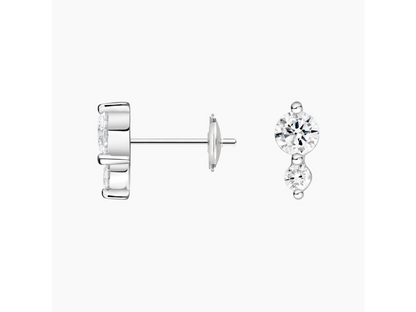 Timeless Elegance Marseille Lab Diamond Stud Earrings (1 1/8 ctw) in 18K White Gold