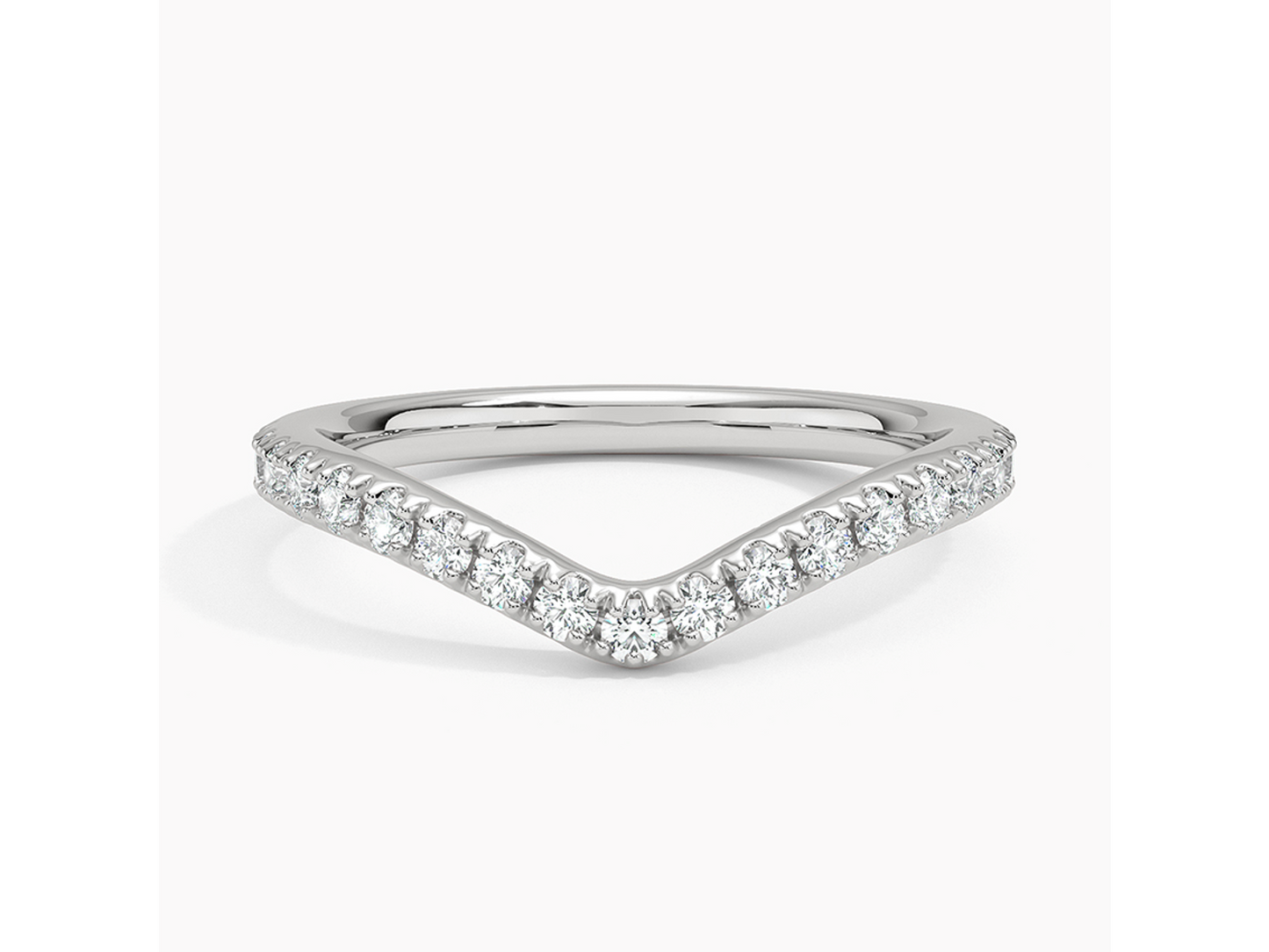 Scalloped Chevron Elegance 1/3 ctw Diamond Ring