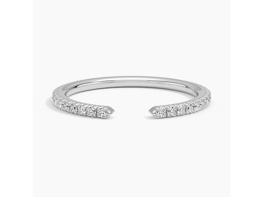 Petite Scalloped Open Diamond Ring 1/5 ctw
