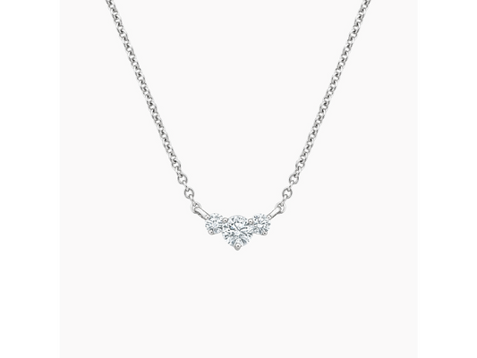 Chic Trio 18K White Gold Diamond Pendant 1/3 ctw