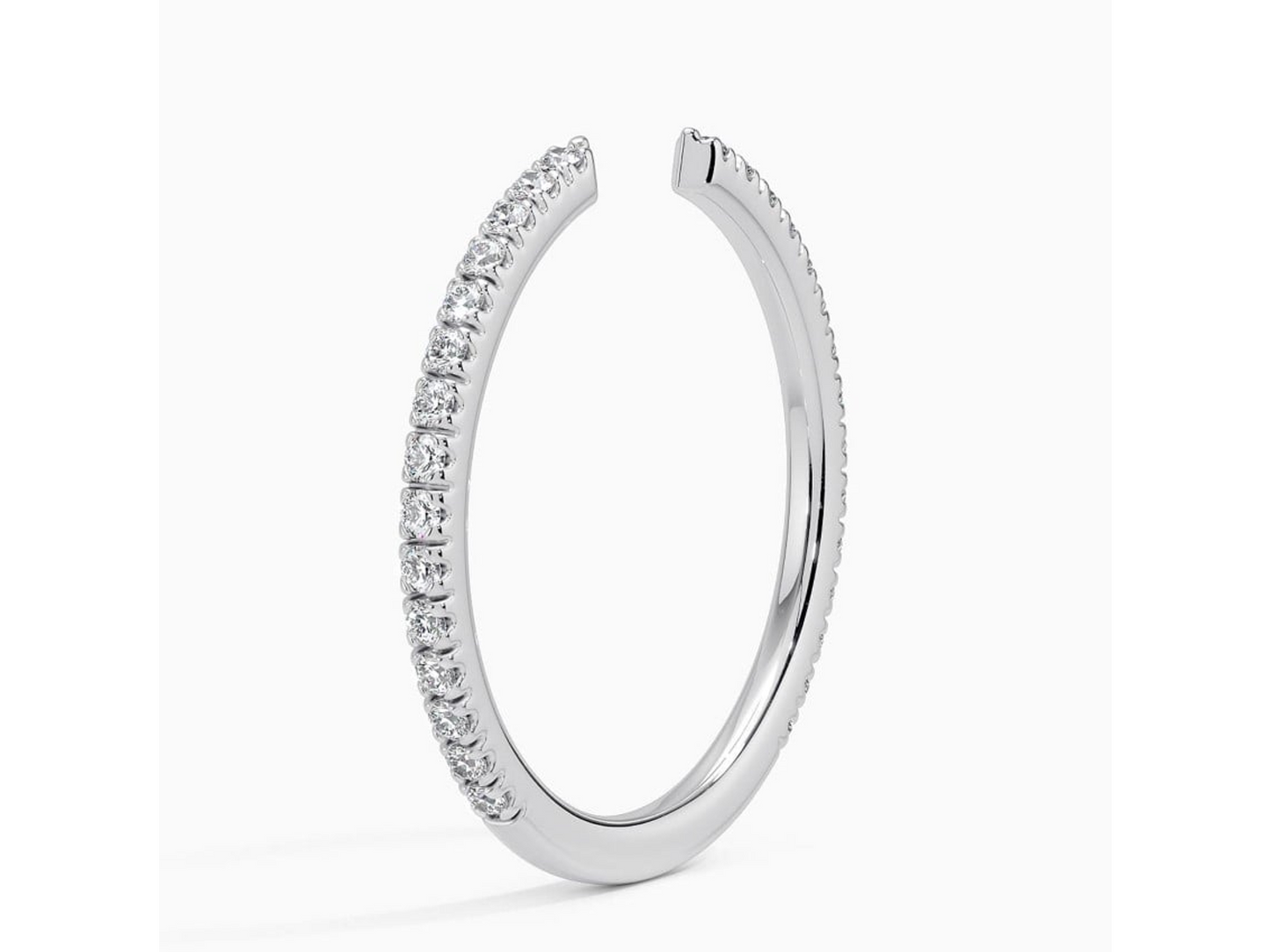 Petite Scalloped Open Diamond Ring 1/5 ctw