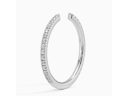 Petite Scalloped Open Diamond Ring 1/5 ctw