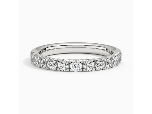 Radiant Elegance 18K White Gold Lab Diamond Ring 2/3 ctw