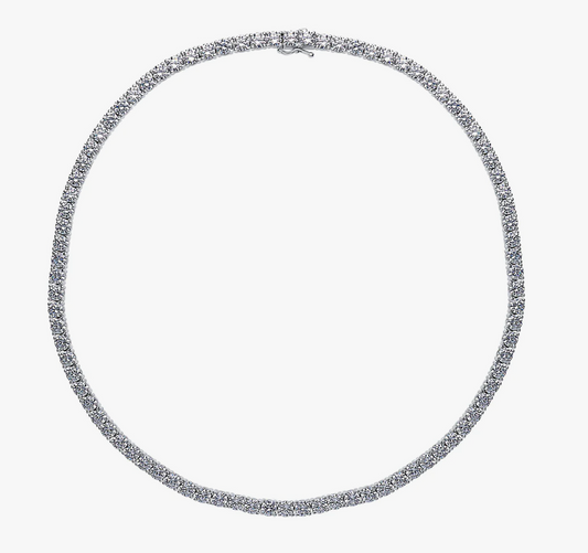 CZ Statement Tennis Necklace in Sterling Silver