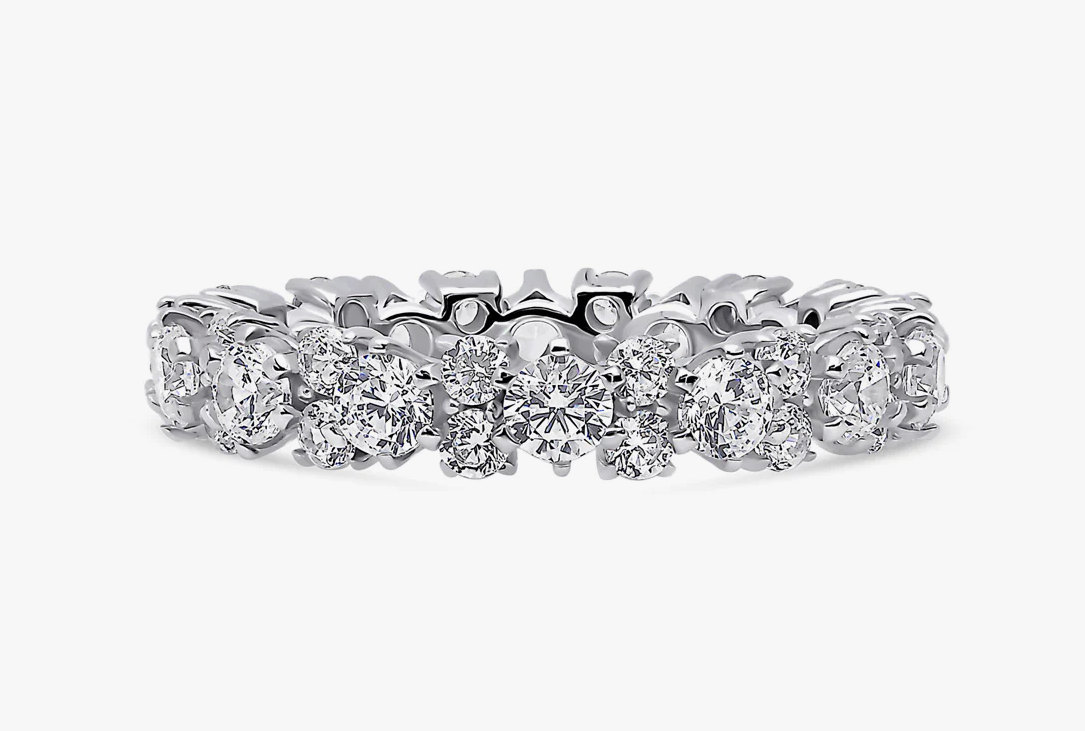 CZ Eternity Ring in Sterling Silver