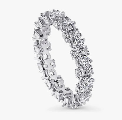CZ Eternity Ring in Sterling Silver
