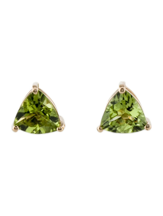 14K Peridot Stud Earrings
