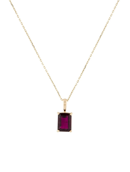 14K 1.45ct Tourmaline Pendant Necklace