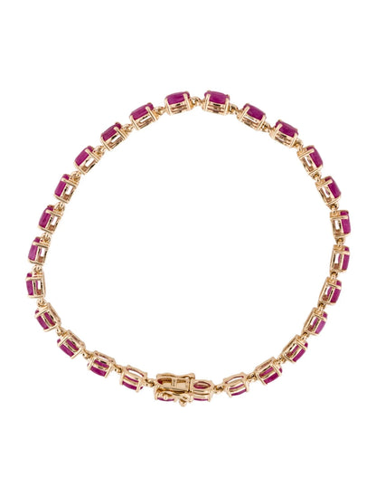 14K 8.58ctw Ruby Link Bracelet